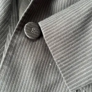 Y2K Anne Klein Pinstripe Womens Blazer Sz OP Career Quiet Luxury Academia Gray thumbnail 9
