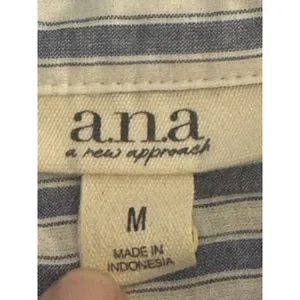 a.n.a Button-Up Blouse Striped Medium Long Sleeve thumbnail 6