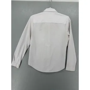 COUXILY Women Button Down Shirt White Long Sleeve Stretch Knit Workwear S thumbnail 2
