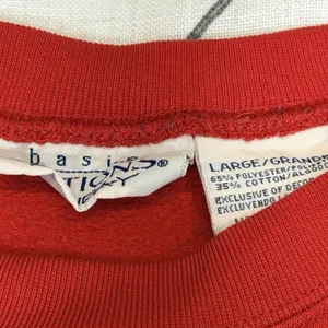 Basic Editions Sweatshirt Womens Large Red Christmas Embroidered Fleece‎ Vintage thumbnail 9