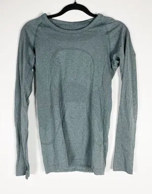 Lululemon Women's Run Swiftly Tech Crew Neck Long Sleeve Tee Shirt Steele Gray 6 thumbnail 1