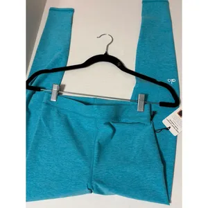 NWT ALO high waist flow leggings bright aqua blue heather white xs thumbnail 3