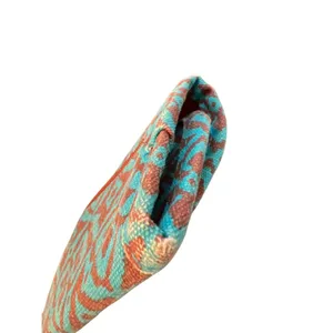Kavu Trendy Geometric Print Wallet Blue Brown Trifold Zip Pocket ID Holder READ thumbnail 5