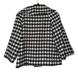For Cynthia Womens Black White‎ Houndstooth Button Front Cropped Jacket Small thumbnail 2