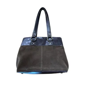 Vintage Eddie Bauer Brown Leather M Sized Satchel Purse Western City Classic‎ thumbnail 2