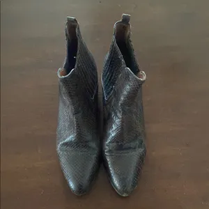 Jonak Paris Snakeskin Ankle Boots Black Size 7 thumbnail 3