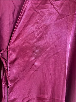 Flora Deep Purple Long Sleeve Satin Robe Size‎ Large/XL thumbnail 3