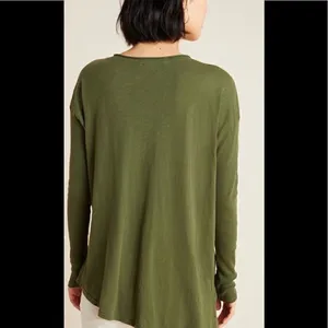NWT Anthropologie Paula seamed Asymmetrical Tee M thumbnail 2