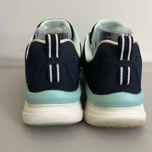 Skechers D'Lux Walker Sneaker Womens 10 Navy Leather Mesh Relaxed Fit 149023 thumbnail 4