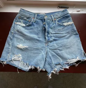AGOLDE Shorts Denim Distressed thumbnail 1