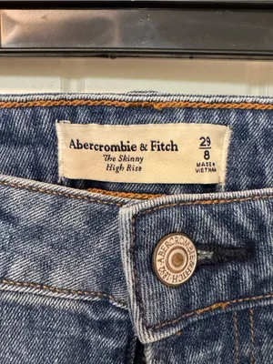 Abercrombie‎ Curve Love High Rise Skinny Jeans Raw Hem Size 8/29 thumbnail 4