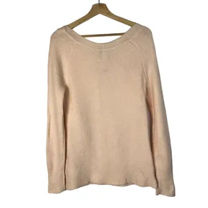 White House Black Market WHBM Blush Pink Bateau Neck Pullover‎ Sweater M thumbnail 2