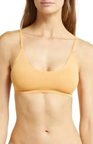 Free People Stella Scuba Bralette Medium Sepia‎ Orange EUC thumbnail 1