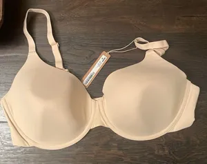 SKIMS NWT Fits Everybody T-Shirt Demi Bra SAND 40C thumbnail 2