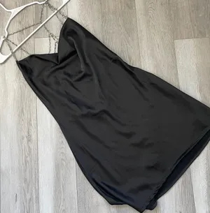 Dolls Kill Dress NWT widow cowl chain back mini womens Black (large) going out thumbnail 1