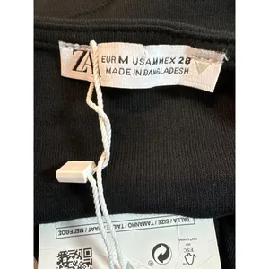 Zara Black Deep V-Neck Halter Crop Top Low Back NWOT Womens Juniors Medium thumbnail 4