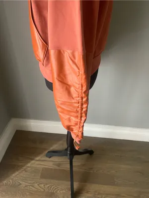 NOLI Burnt Orange Vegan Leather Hoodie thumbnail 8