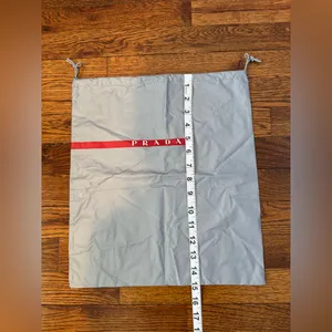 Prada‎ Drawstring Silver PVC Dustbag thumbnail 5