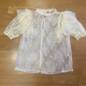 Free People Secret Admirer Floral Lace Coquette Victorian Ethereal T… thumbnail 5