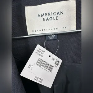 American Eagle Classic Blazer Navy‎ Blue Women's NWT Size Large thumbnail 3