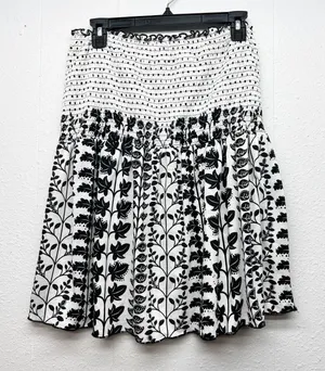 L8teR Strapless Smocked Babydoll Top Womens 2X Casual Dark Floral Boho Festival thumbnail 1