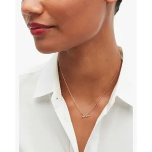 Kate Spade "Mrs" Gold Tone Necklace Size 18” chain thumbnail 2