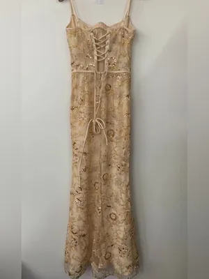 House of CB Blush Embroidered Lace Maxi Dress thumbnail 6