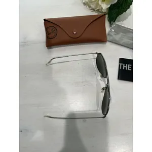 Ray Ban Aviator Large Metal Sunglasses Silver‎ Frame Blue Mirror Lens thumbnail 4