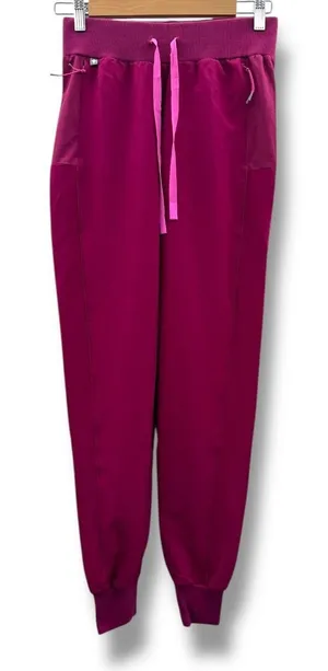 FIGS NWT Boston Slim Tall Jogger‎ Scrub Pants Magenta XXS Workwear Style thumbnail 1