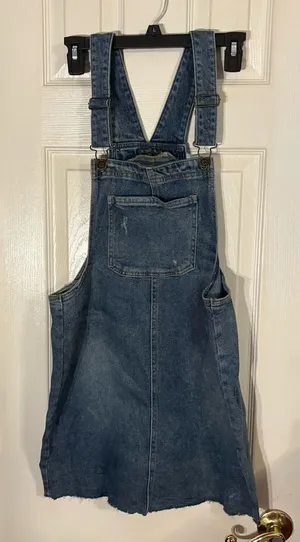 Wild Fable Blue Denim Overall Dress thumbnail 1