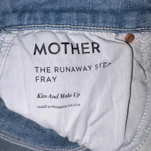 Mother High Waisted Runaway Step Fray Kick Flare Jean Kiss and Make Up Blue 24 thumbnail 7