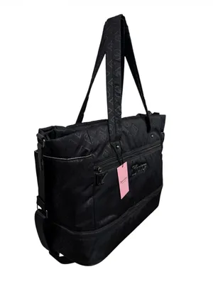 NEW Juicy Couture Black Monogram XL Travel Weekender Tote Bag thumbnail 4