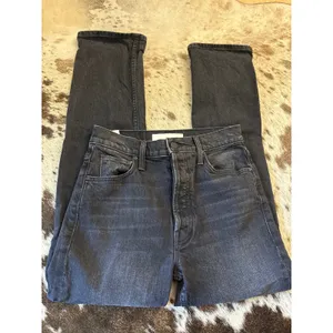 MOTHER SUPERIOR Tomcat Lies Lies Lies Black Denim Straight Leg Jeans Size 26‎ thumbnail 2