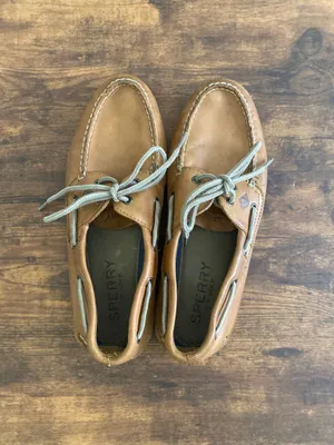 Sperry Men's Chestnut Brown Leather Boat Shoes thumbnail 3
