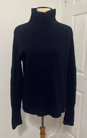 Vintage Abercrombie & Fitch Lambswool Blend Funnel Neck Sweater 90s Y2K Medium thumbnail 1