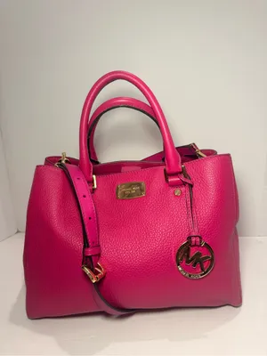 MICHAEL Michael Kors Sutton Medium Pink Pebbled Leather Satchel thumbnail 2
