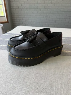 NWT Dr. Martens Adrian Quad Platform Loafers Size 9 Black Leather thumbnail 5