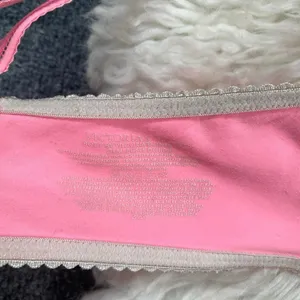 Victoria'S Secret Lined Demi Buste Double Pink White Floral Embroidery Lace thumbnail 5