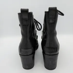 Sorel Cate Lace Black‎ Leather Waterproof Combat Boots NL3385-010 Womens 6 thumbnail 5