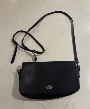 Classic Black Leather Crossbody Bag thumbnail 1