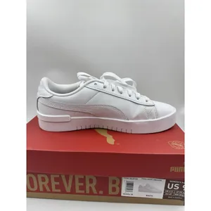PUMA Court Sneaker, White, Women's Casual Low Top Leather Shoes Size 9 thumbnail 12