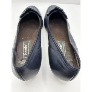 Semler Navy Blue Leather Kiltie Wedge Loafers Womens Size 6 F Made in Germany‎ thumbnail 7