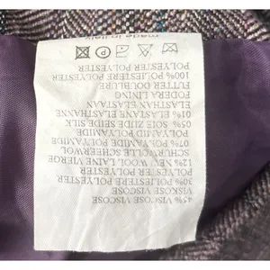 Urban Woman TEX Tweed Skirt Fits Size 6 Purple Fringe Wool Academia Career Y2K thumbnail 7