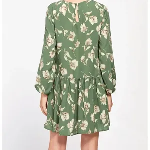 ✨HP✨Flower Print Lantern Sleeve Drop Waist Dress✨ thumbnail 5