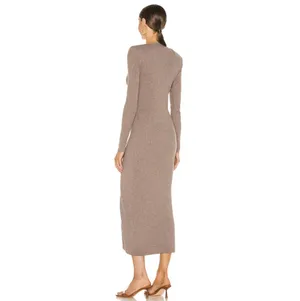 Torn By Ronny Kobo Vianne Long Sleeve Rib Knit Midi Dress thumbnail 4