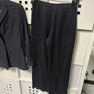 Ann Taylor Navy Striped Linen Suit thumbnail 4