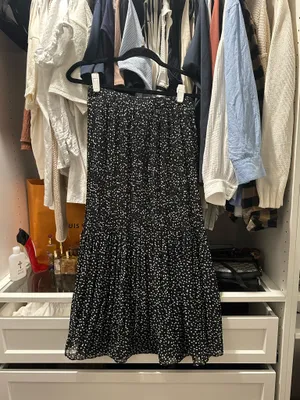 WD.NY Black and White Polka Dot Maxi Skirt thumbnail 3
