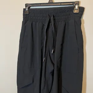 Spanx Stretch Twill‎ Cargo Joggers Black High Waist Pants XS thumbnail 2