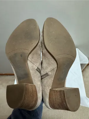 Franco Sarto Tan Suede Woven Ankle Boots Size 9 – Zip Booties thumbnail 4