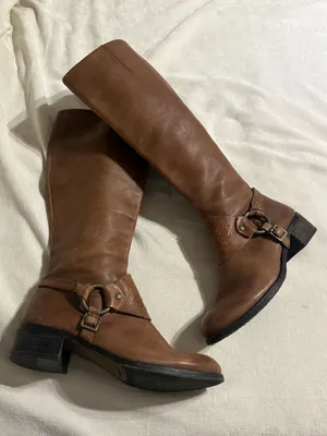 Vince Camuto Women’s Tall Leather Riding Boots in Brown 7.5 thumbnail 2